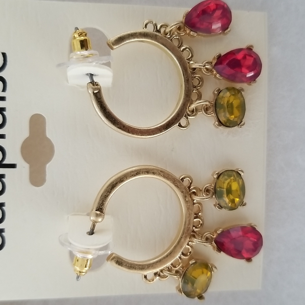 NWT Carol Dauplaise Multi Hoop Earrings - Picture 2 of 3